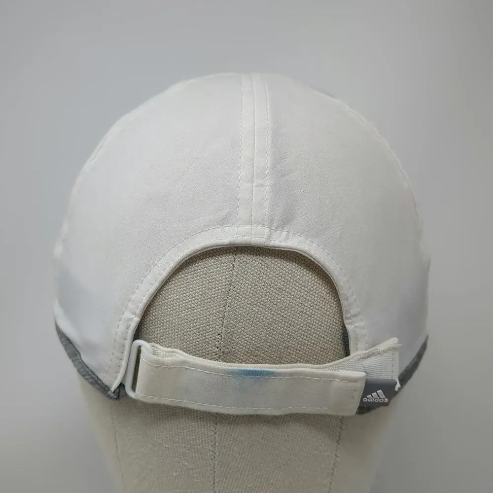 Adidas Baseball Cap White One Size Climalite Embroidered Logo Strapback Hat